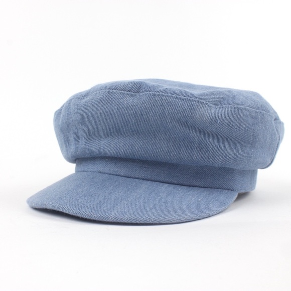 •SOLD• Zara Denim Nautical Baker Boy Cap S-M - Picture 3 of 6